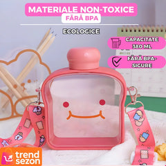 Sticlă de Apă în Formă de Toast — Distracție și Hidratare Securizată! 🥤✨