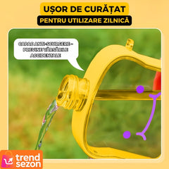 Sticlă de Apă pentru Copii Forma Toast 380 ml — Distracție și Hidratare! 💧🥪