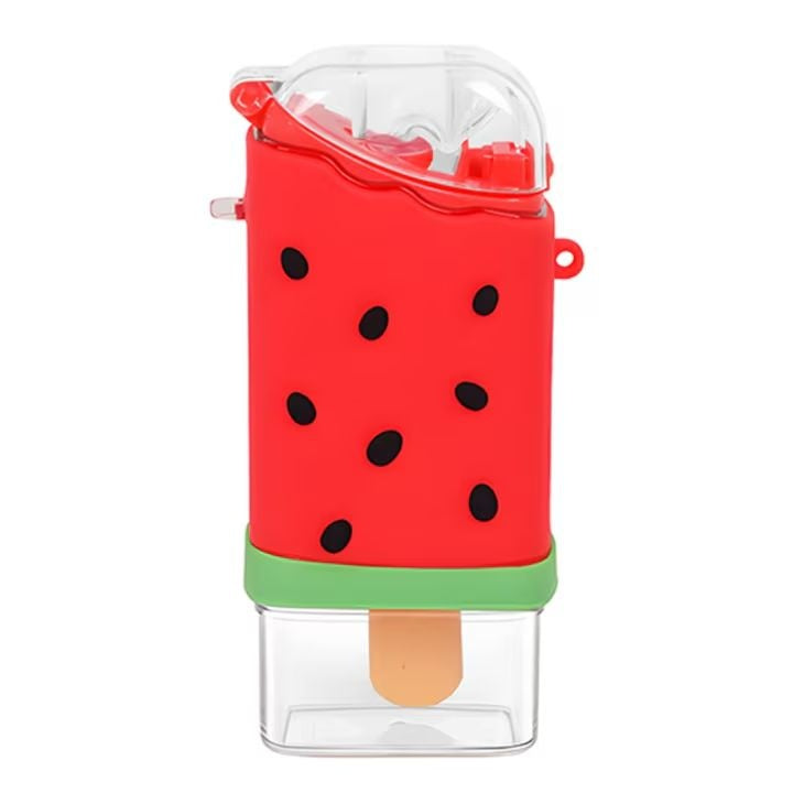 Sticlă de Apă pentru Copii Forma Înghețată Pepene 🍉🌟 — Fără BPA, Anti-Scurgere