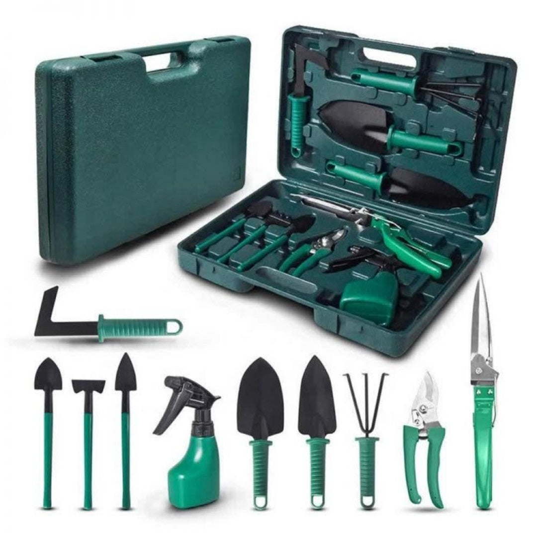 Set Gradinarit 10 Piese din Inox și Plastic — Răsfăț pentru Grădina Ta 🌱🛠️