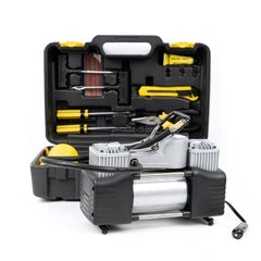 Compresor Auto 12V cu 2 Cilindri și Kit de Unelte — Umflă Rapid! 🚗💨