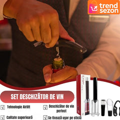 Set Deschizător de Sticle de Vin 4 în 1 — Eleganță și Funcționalitate 🍷✨