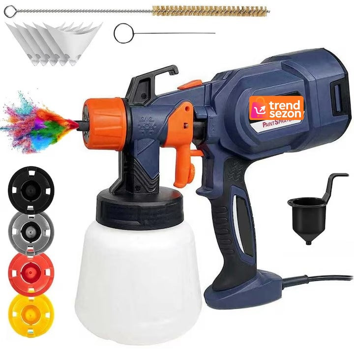 Pulverizator Electric Vopsea 700W cu 4 Duze Interschimbabile — Vopsire Rapidă și Precisă 🎨💨