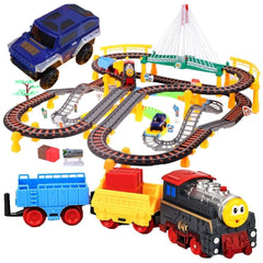 Circuit Interactiv 2 in 1 XXL cu Trenulet și Masinuta — Distracție Fără Sfârșit 🚂🚗