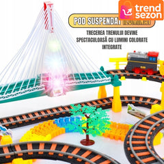 Circuit Interactiv 2 in 1 XXL cu Trenulet și Masinuta — Distracție Fără Sfârșit 🚂🚗