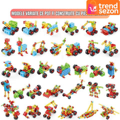 Set Constructie 404 Piese Puzzle 3D STEM — Distracție și Învațare 🎈🔧