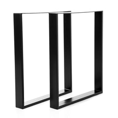 Set 2 Picioare de Masă Metalice Negru, Profil Lat 80 mm — Design Industrial Elegant 🖤🛠️