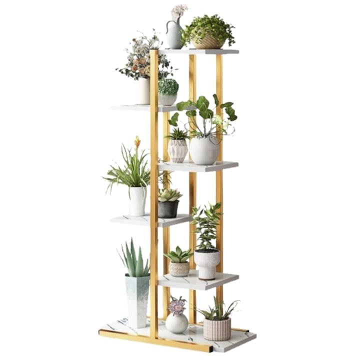Suport Elegant pentru Ghivece cu 6 Rafturi — Îmbogățește-ți Spațiul Verde 🌱✨