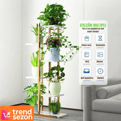 Suport Elegant pentru Ghivece cu 6 Rafturi — Îmbogățește-ți Spațiul Verde 🌱✨