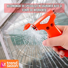 Ciocan de Urgență 3 în 1 cu Cutter pentru Centură — Siguranță Maximă 🚗🔧