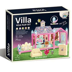 Casuta de Asamblat Luminată 71 Piese — Distracție Galaxie de Exprimare! 🌟🏰