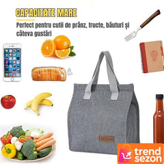 Geantă Termoizolantă Multifuncțională Gri — Menține Alimentele Proaspete! 🥗❄️