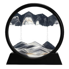 Obiect Decorativ cu Efect 3D din Nisip — Design Modern și Relaxant 🌌🖤