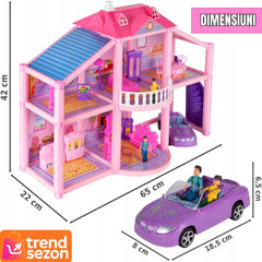 Casă pentru Păpuși cu 2 Etaje și Accesorii Complete — Distracție Fără Sfârșit! 🏠✨