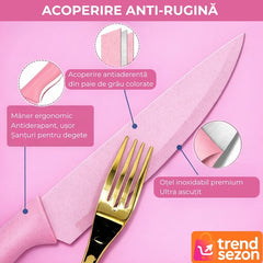 Set Cutite Bucătărie 7 Piese cu Tocător și Foarfece — Eficiență în Gătit 🍽️✨
