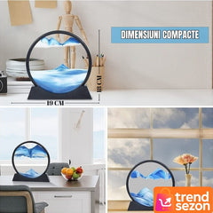 Obiect Decorativ 3D cu Nisip Albastru — Relaxare și Eleganță 📦✨