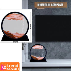 Obiect Decorativ 3D cu Nisip Colorat și Masă Rotativă 360° — Inspirație și Relaxare ✨🌈