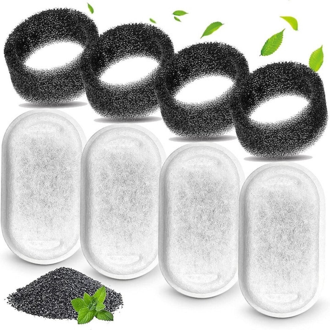 Set 4 Filtre pentru Dispenser de Apă Automat - Hidratare Pură pentru Pisici și Câini 🐾💧