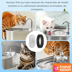 Set 4 Filtre pentru Dispenser de Apă Automat - Hidratare Pură pentru Pisici și Câini 🐾💧