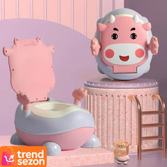 Olita pentru Copii cu Design Vacuta și Manere Ergonomice — Învățare Distractivă! 🐮💖