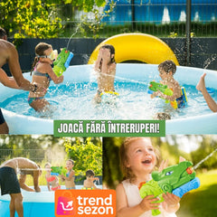 Pistol cu Apă Dinozaur Verde 1330 ml — Distracție Acvatica Garantată! 🦖💦