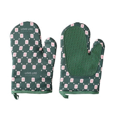 Set 2 Mănuși Termorezistente cu Design Floral — Protecție Până la 350°C 🌼🔥