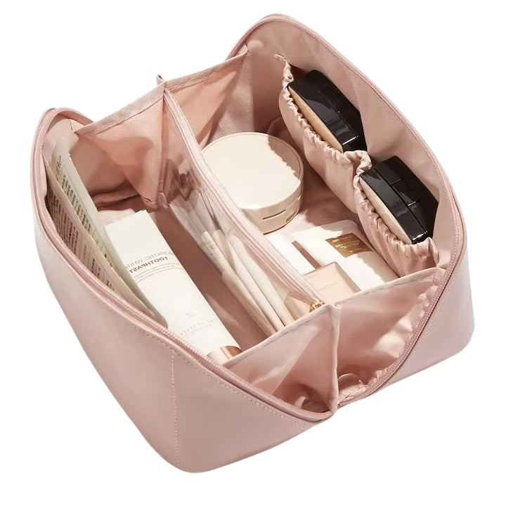 Geantă Cosmetice Elegantă din Piele Rezistentă — Organizare Perfectă 🌸💼