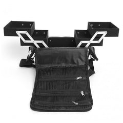 Portfard Cosmetic Spațios din Canvas Negru — Eleganță și Practicitate 🖤✈️