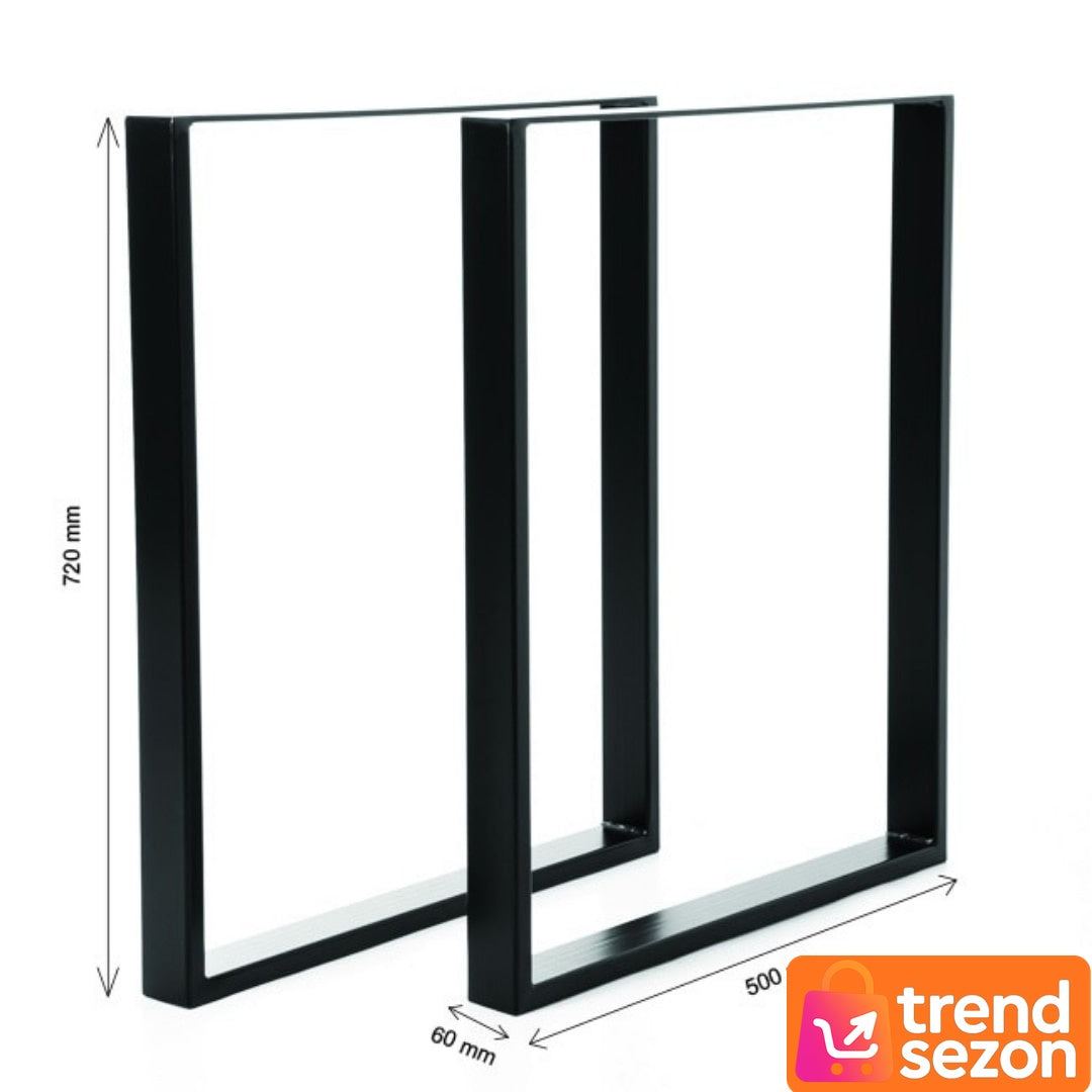 Set 2 Picioare Masa din Metal Negru Mat — Design Industrial Modern 🖤🏗️