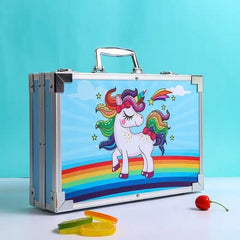 Set Pictură și Desen pentru Copii cu 145 Piese — Creativitate Fără Limite! 🎨🦄