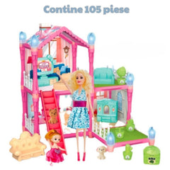 Căsuță de Păpuși cu Efecte Luminoase — Magie și Distracție! 🏡✨