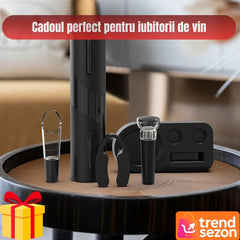 Set Electric Deschizator de Vin 5-in-1 cu Încărcare USB — Eleganță și Funcționalitate 🍷✨