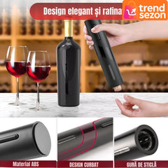 Set Electric Deschizator de Vin 5-in-1 cu Încărcare USB — Eleganță și Funcționalitate 🍷✨
