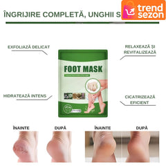 Sosete cu Mască Exfoliantă pentru Picioare — Hidratare Intensă ✨👣
