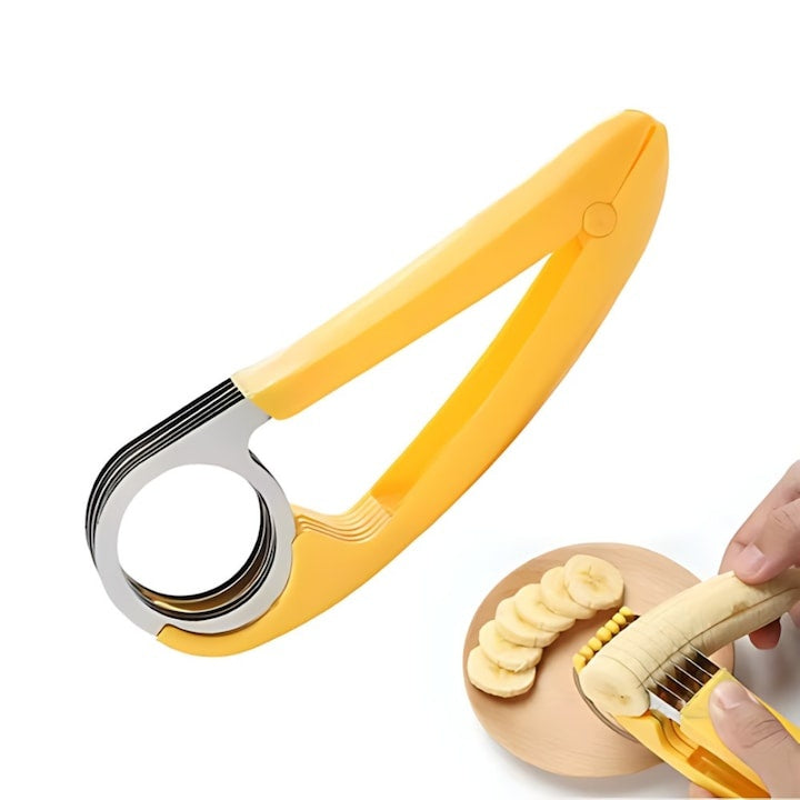 Feliator Manual pentru Banane cu Lame Inox — Felii Perfecte Rapid 🍌✨