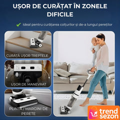 Aspirator Vertical cu Spalare și Autocurățare — Putere 12000Pa 🚀💧