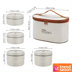 Set Caserole Termice din Oțel Inoxidabil cu Geantă Iso — Începe-ți Ziua cu Răsfăț! 🍱✨