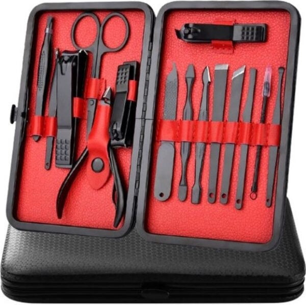 Set Manichiură și Pedichiură 15 Piese din Inox — Îngrijire Premium pentru Unghii ✨✂️