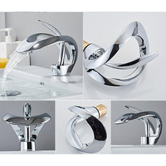 Baterie Chiuvetă Baie Tip Cascadă Cromată 15 cm — Elegantă și Ecologică 🚿✨
