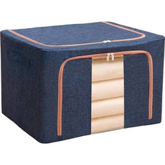 Cutie Depozitare Pliabilă din Textil 66L cu Fermoar și Fereastră Transparentă — Organizare Eficientă! 📦✨