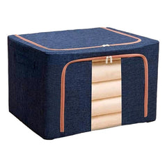 Cutie Depozitare Pliabilă din Textil 66L cu Fermoar și Fereastră Transparentă — Organizare Eficientă! 📦✨