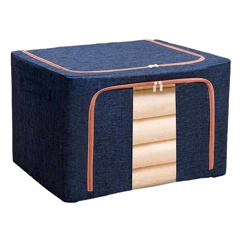 Cutie Depozitare Textilă Pliabilă 100L cu Capac și Fermoar — Organizare Maximă 🧺✨