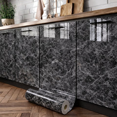 Folie Autoadezivă Gri Marmorat 10 m x 60 cm — Finisaj Modern și Rezistent 🌟