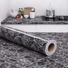Folie Autoadezivă Gri Marmorat 10 m x 60 cm — Finisaj Modern și Rezistent 🌟