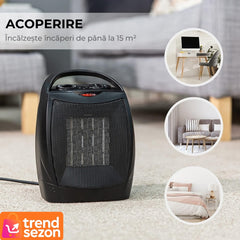 Aerotermă Electrică Portabilă 1500W cu Ceramica PTC — Căldură Instantanee pentru Camere de Până la 15 mp 🔥🌟