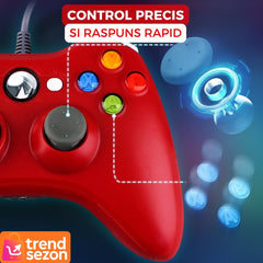 Controller Gaming USB pentru PC și Xbox 360 — Control Precisa & Vibratii Reale 🎮✨