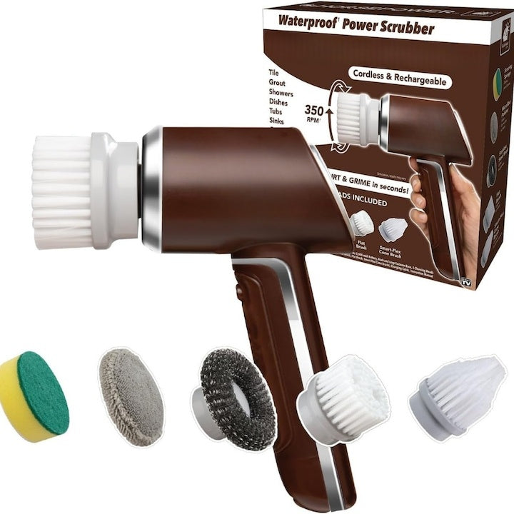 Perie Electrică de Curățare Fără Fir — Eficiență Rapidă 350 RPM ✨🧼
