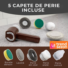 Perie Electrică de Curățare Fără Fir — Eficiență Rapidă 350 RPM ✨🧼