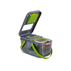 Razatoare Multifuncțională 22-in-1 cu Lame din Inox și Recipient Colector — Gătește Rapid! 🍽️🌟
