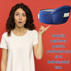 Suport Port Bebeluși Ergonomic din Bumbac Moale — Confort Sporit pentru Părinți 💖👶